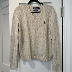Polo Ralph Lauren V-Neck Cable Knit Sweater